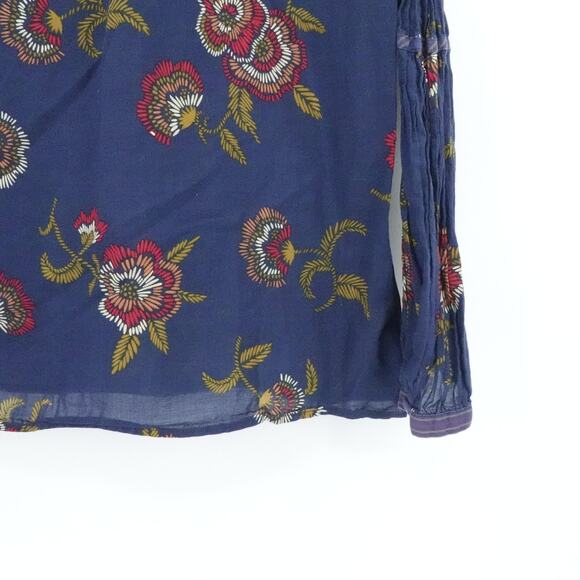Madewell x Warm Shirt Womens Medium Floral Ruffle Long Sleeve Boho Fall Flowy - Picture 10 of 16